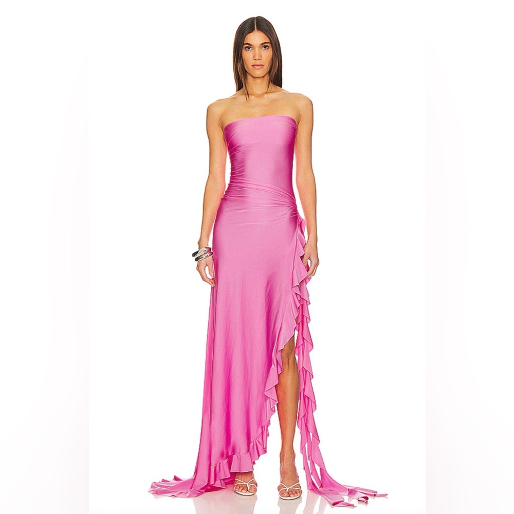 NWT $598 Shani Shemer Pink Strapless Dress S